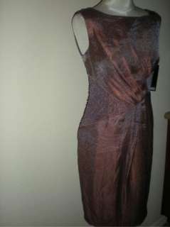 NWT Adrianna Papell Beaded Shimmer Satin Dress 22W $160  