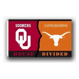  Oklahoma Sooners / Texas Longhorns Rivalry Flag Patio 