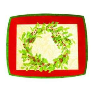    Holly Wreath Large Serving Platters