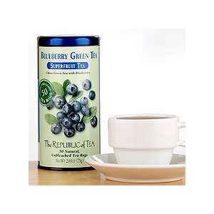 Republic of Tea Blueberry Superfruit Tea, 50 Count Tin  