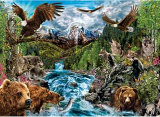 River of Life Wildlife Art Steven M Gardner 1500 Piece Jigsaw Puzzle 