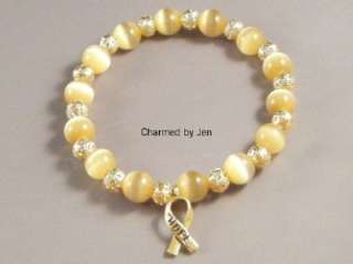 CHILDHOOD CANCER Awareness Bracelet w/ HOPE Charm (CCS)  