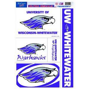  NCAA Wisconsin Whitewater Warhawks 11 by 17 Ultra Decal 
