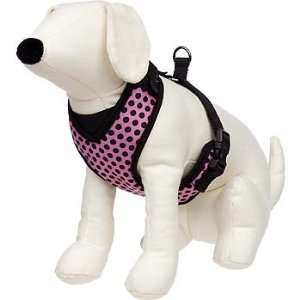   Mesh Harness for Dogs in Pink with Black Polka Dots