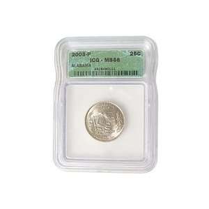  2003 Alabama Quarter Philadelphia Mint Certified 66 