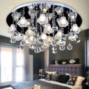   Crystal Flowers Shape Ceiling Lights with 16 Lights