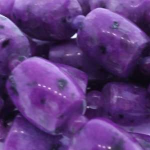  Sugilite  Barrel Plain   14mm Height, 12mm Width, Sold by 16 Inch 