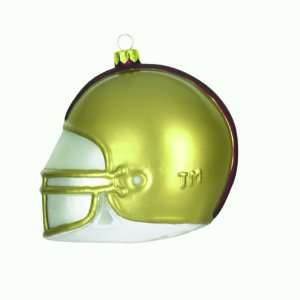   College Eagles Blown Glass Helmet Christmas Ornaments 4 Home