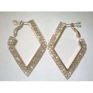  Gold Diamond Shaped Earrings 2 Drop Beauty