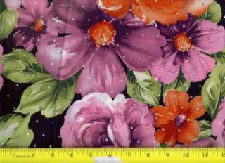BOLD & BEAUTIFUL FLOWERS SIMPLY SILKY PRINT W/ SEQUINS  