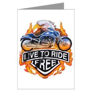  Greeting Cards (20 Pack) Live To Ride Free Eagle and 