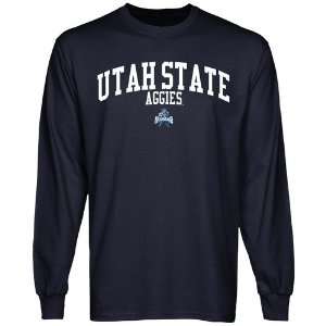  NCAA Utah State Aggies Team Arch Long Sleeve T Shirt 
