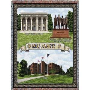  North Carolina A&T State University Collage Jacquard Woven 