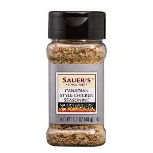Sauers Chicken Seasoning, Canadian Style 25% Less Sodium Griller, 3 