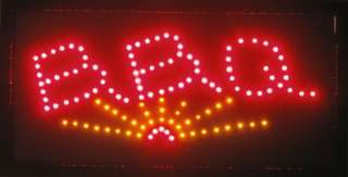 New Super Bright LED Neon Open Sign Restaurant BBQ B103  