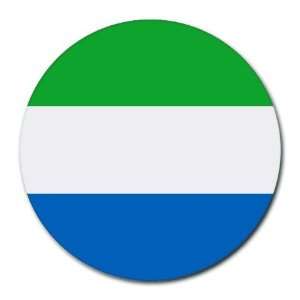  Sierra Leone Flag Round Mouse Pad