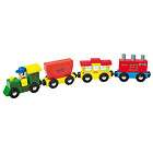 WOODEN TRAIN WITH DRIVER TOY by LEOMARK NEW & BOXED