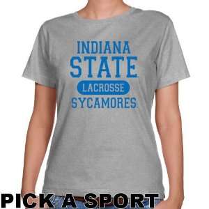 Indiana State Sycamores Ladies Ash Custom Sport Classic Fit T shirt 