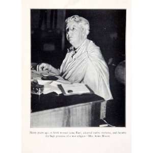 1930 Print Annie Besant British Activist Irish India Costume 