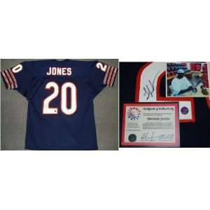  Thomas Jones Signed Navy Custom Jersey