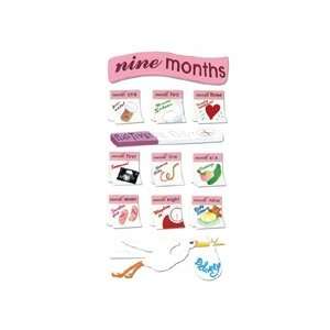  9 Months Pregnancy Dimensional Stickers