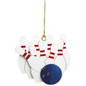   Baldwin BowlingáBall with Pins 3 inch Sports Ornament