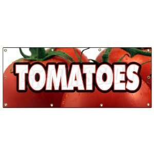 TOMATOES BANNER SIGN tomato stand farmers market signs produce fruit 