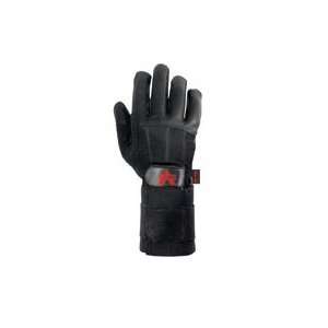 Valeo Large Black Pro Full Finger Premium Leather Anti Vibration Glove