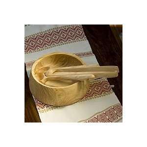  NOVICA Wood serving bowl, Imagination (medium)