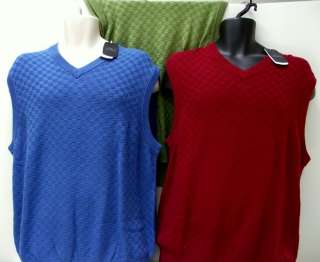   NORMAN Golf Knit Vest Blue or Red or Green NWT Performance Luxury $64