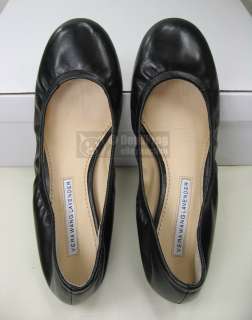 VERA WANG LAVENDER LILLIAN Ballet Flat Shoes BLACK CALF Leather Size 6 