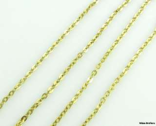 CABLE CHAIN NECKLACE   Solid 18k Yellow Gold Heart Tag Estate 16.25 