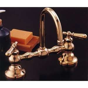  Columbia Faucet Set with Gooseneck Spout   Polished Brass 
