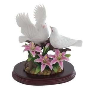  ANDREA by SADEK DOVES WITH PINK LILIES RETIRED