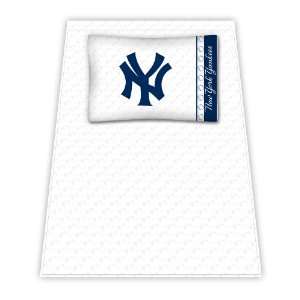    Mlb New York Yankees Sidelines Sheet Set, Twin