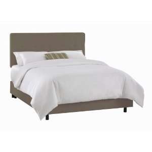   Skyline Premier Khaki Five Button Upholstered Bed Furniture & Decor