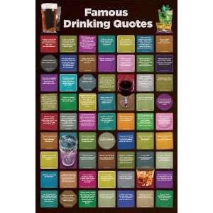 Drinking Quotes College Alcohol Humour Poster 24 x 36 inches  