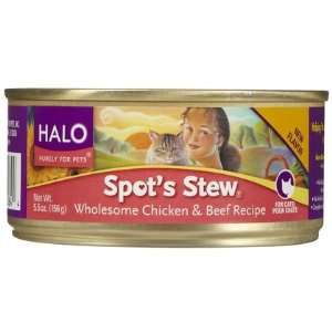 Halo Spots Stew Cat Chicken & Beef Recipe   12 x 5.5 oz (Quantity of 