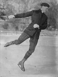 Early 1900s Man Ice Skating LMT Edition PHOTO  