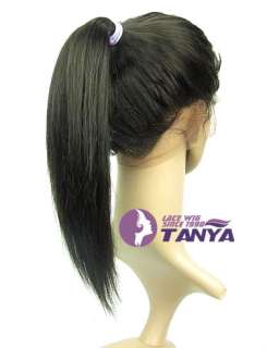   Straight #2 _100% Indian Remy Human Hair Full Lace Wig high PONYTAIL