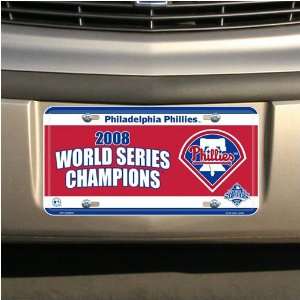  Phillies 2008 MLB Champions License Plate