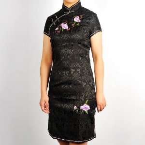  Funeral Floral Mini Dress Cheongsam Black Available Sizes 