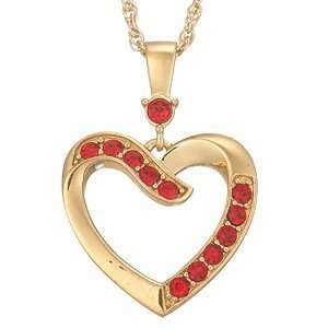  Austrian Crystal Birthstone Heart Pendant Jewelry