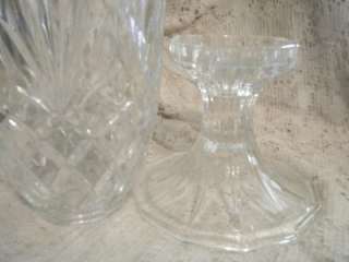 Vintage Crystal Glass~Pineapple~Hurricane Lantern/Candle Holder~2 