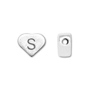  Sterling Silver Heart Letter Bead   S Arts, Crafts 