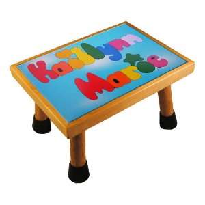   Puzzle Stool Two Name Puzzle Capital/Lower Blue Day Sky Toys & Games