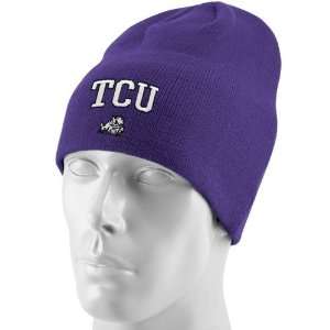   Christian Horned Frogs Purple Classic Knit Beanie