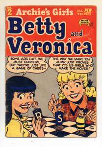 ARCHIES GIRLS BETTY AND VERONICA # 2 (ARCHIE 1950) VG  @ $60  