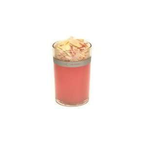 Red Flower Japanese Peony Petal Topped Candle 6oz 