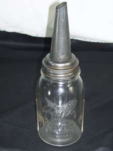 Antique 1926 The Master Gas Station Motor Oil Glass Ball Jar w 